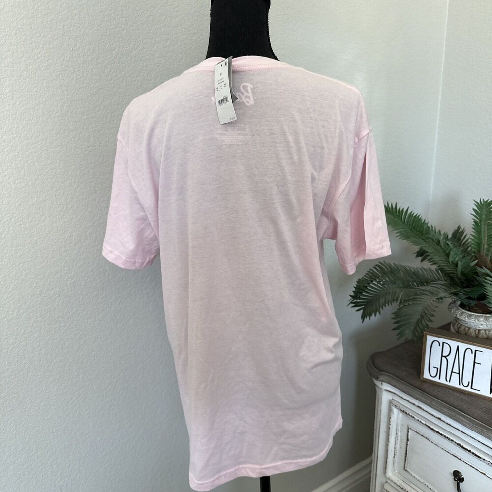 Barbie Los Angeles Sports Club Pink Womens Top‎ Shirt Oversized Size Medium - Picture 3 of 8